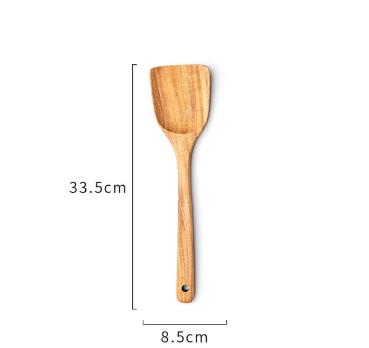 Ensemble de Spatules en Bois Massif Teck 7 pièces