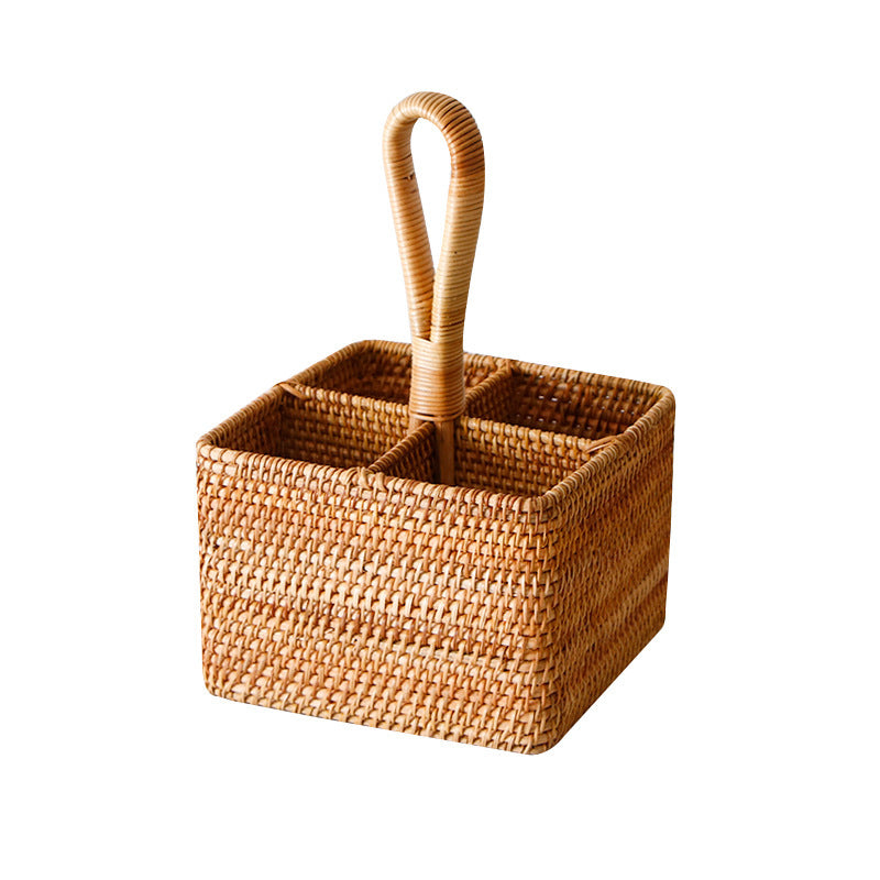 Panier de rangement en rotin