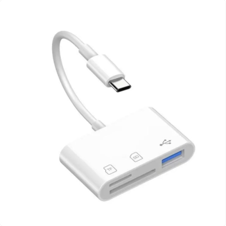 Lecteur de carte USB C SD 3 en 1, adaptateur OTG Type-C pour SD et Micro SD, haute vitesse.