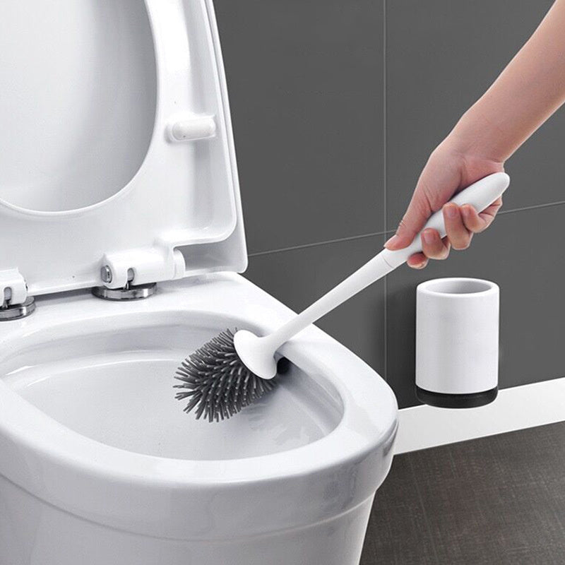 Brosse de toilette à tête en caoutchouc souple TPR pour salle de bain