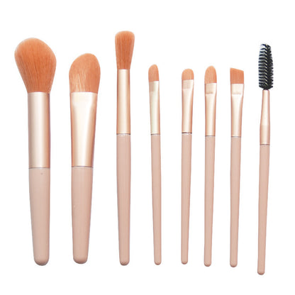 Ensemble de 8 pinceaux de maquillage, pinceaux fond de teint, blush, fard à paupières, lèvres avec étui de maquillage - Royaume-Uni