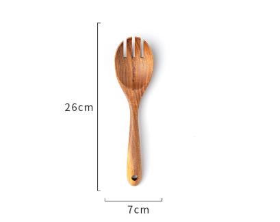 Ensemble de Spatules en Bois Massif Teck 7 pièces