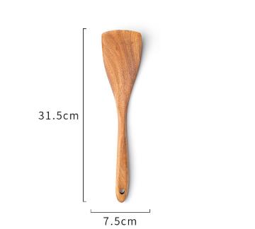 Ensemble de Spatules en Bois Massif Teck 7 pièces